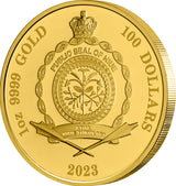 Niue 2023 $100 Great Australian Desert 1oz .9999 Gold Platinum Plated Proof Coin