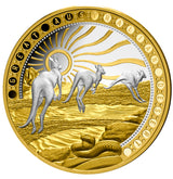 Niue 2023 $100 Great Australian Desert 1oz .9999 Gold Platinum Plated Proof Coin