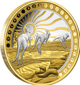 Niue 2023 $100 Great Australian Desert 1oz .9999 Gold Platinum Plated Proof Coin
