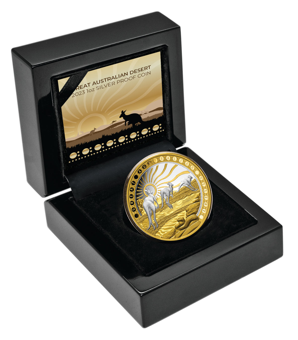 Niue 2023 $100 Great Australian Desert 1oz .9999 Gold Platinum Plated Proof Coin