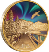 Tuvalu 2023 $100 Aurora Borealis 1oz Colour .9999 Gold Proof Perth Mint