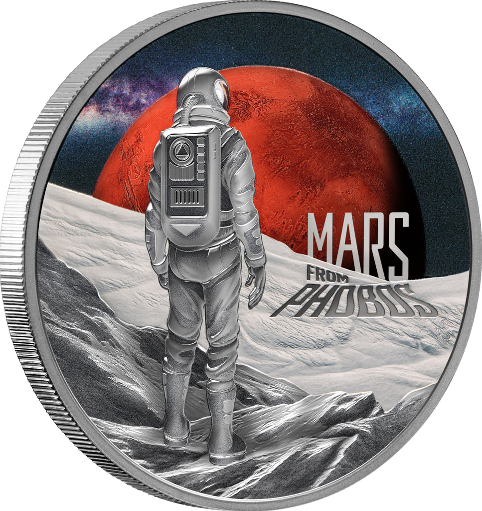 Niue 2024 $ 1Mars from Phobos 1oz .999 Coloured Silver Proof Coin