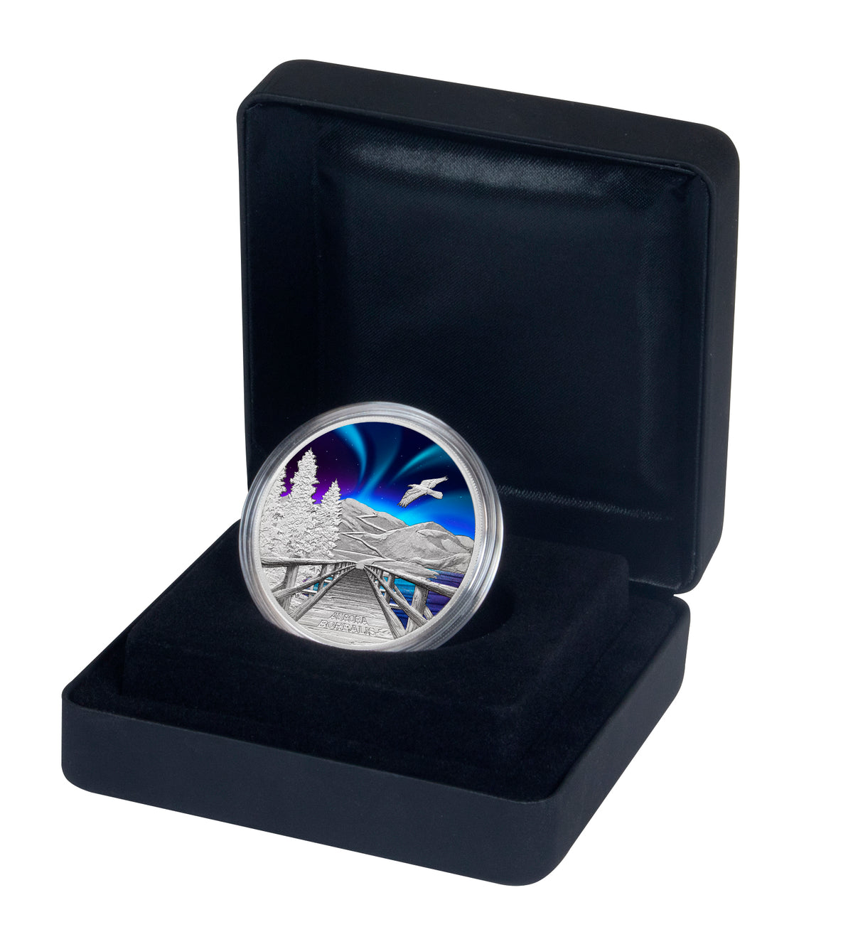 Tuvalu 2023 $1 Aurora Borealis 1oz Colour .9999 Silver Proof Perth Mint