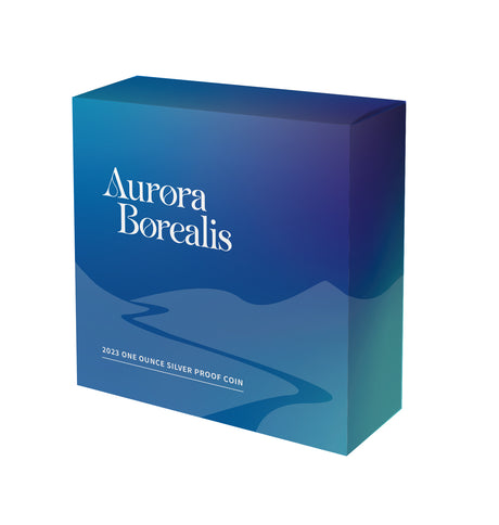 Tuvalu 2023 $1 Aurora Borealis 1oz Colour .9999 Silver Proof Perth Mint