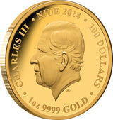 Niue 2024 $100 Siamese Fighting Fish Gold 1oz .9999 Coloured Proof Coin