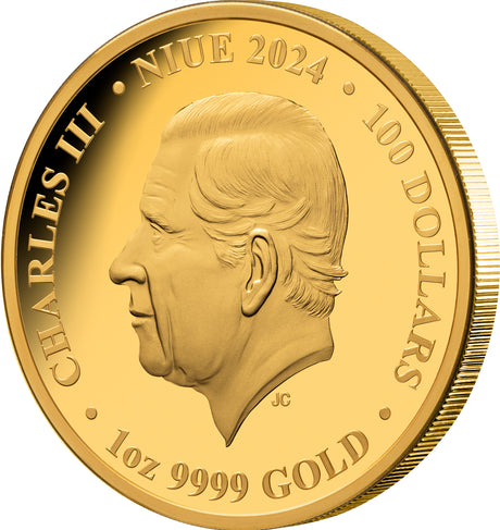 Niue 2024 $100 Siamese Fighting Fish Gold 1oz .9999 Coloured Proof Coin