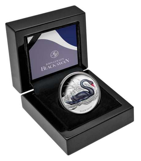 Niue 2024 $1 Black Swan 1oz 999 Silver Proof Coin