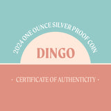 Niue 2024 $1 Baby Dingo 1oz Silver Proof Coin Certificate