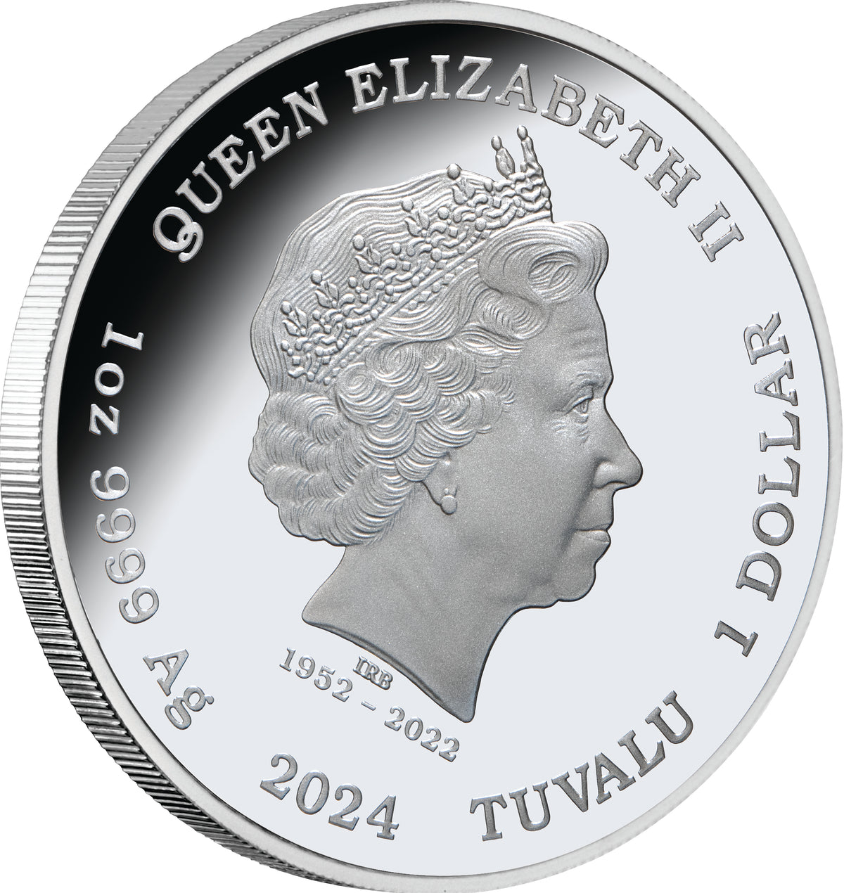 Tuvalu 2024 $1 Blue Bottle Deadly & Dangerous 1oz .9999 Silver Proof