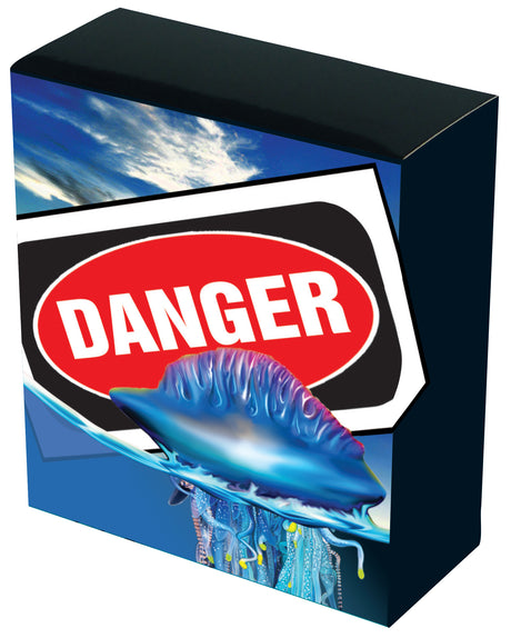 Tuvalu 2024 $1 Blue Bottle Deadly & Dangerous 1oz .9999 Silver Proof
