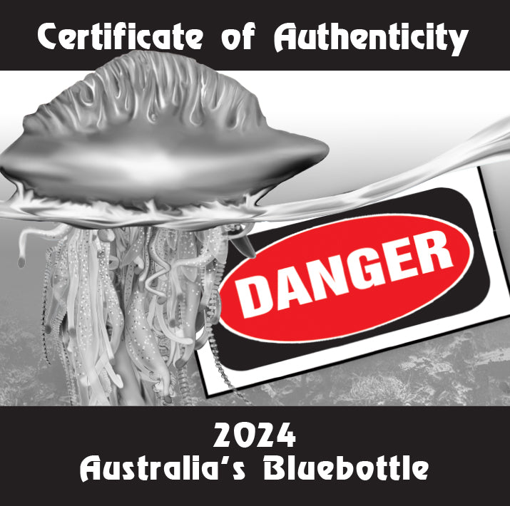 Tuvalu 2024 $1 Blue Bottle Deadly & Dangerous 1oz .9999 Silver Proof
