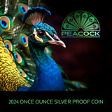 Niue 2024 $1 Peacock 1oz .999 Gold-plated Silver Proof Coin