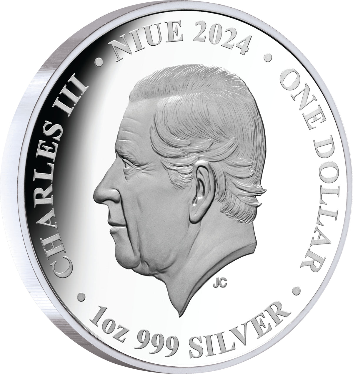 Niue 2024 $1 Peacock 1oz .999 Gold-plated Silver Proof Coin