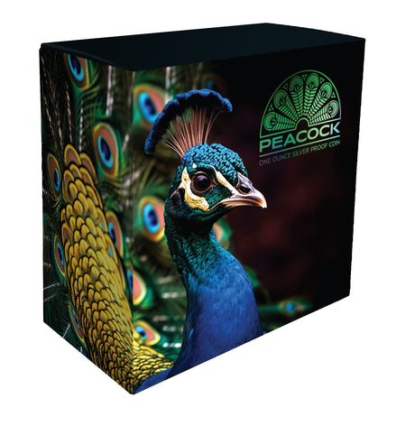 Niue 2024 $1 Peacock 1oz .999 Gold-plated Silver Proof Coin