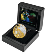 Niue 2024 $1 Peacock 1oz .999 Gold-plated Silver Proof Coin