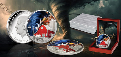 Niue 2024 $5 TORNADO - Forces of Nature 2 oz .999 Silver Proof Coin