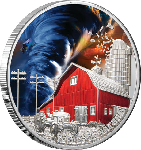 Niue 2024 $5 TORNADO - Forces of Nature 2 oz .999 Silver Proof Coin