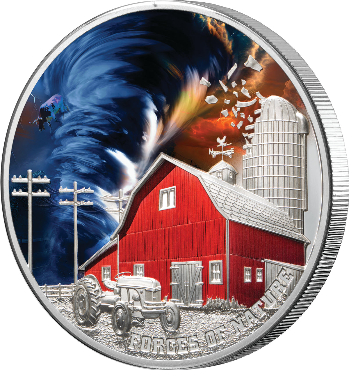 Niue 2024 $5 TORNADO - Forces of Nature 2 oz .999 Silver Proof Coin