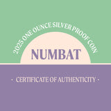 Niue 2025 $1 BABY NUMBAT 1oz  .999 Silver