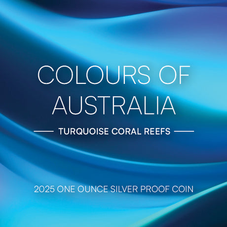 Niue 2024 $1 Colours of Australia TURQUOISE CORAL REEFS 1oz .999 Silver Proof Coin