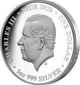 SATURN Niue 2025 $1 SATURN FROM TITAN 1oz  .999 Silver