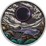 Australia 2023 $2 Ningaloo Eclipse 2oz Silver Antiqued Coloured Coin Certificate # 555 Perth Mint