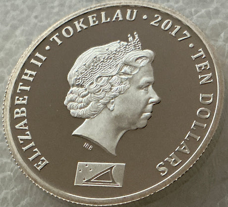 Tokelau 2017 $10 Queen Elizabeth II Longest Reigning Monarch .500 Silver Prooflike Coin