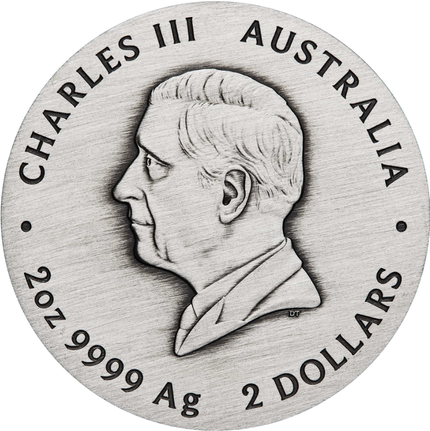 Australia 2026 $2 Lunar Series III Year of the Horse 2 oz .9999 Silver Antiqued Coin Perth Mint Obverse