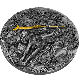 Niue 2023 $5 ZHANG FEI Three Kingdoms Romance 2 Oz .999 Antiqued Silver Gilded