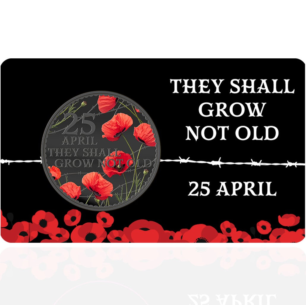 Solomon Islands 2026 50 Cents They Shall Grow Not Old Limited Edition Red Poppy Card Front 2