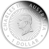 Australia 2025 $1 Lunar Year of the Snake - Opal 1oz .9999 Silver Proof Coin PERTH MINT