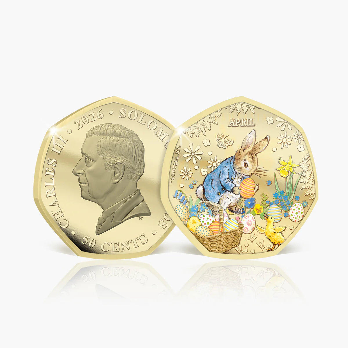 Solomon Islands 2026 50 Cents PETER RABBIT TALES OF SPRING  24 Karat Gold Plating Proof-like Limited Edition Box Set Coin 2
