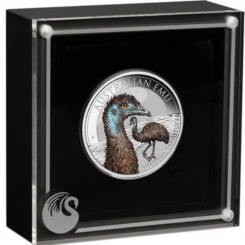Australia 2023 $1 Australian Emu 1oz Silver Coloured Coin Perth Mint