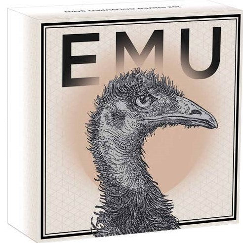Australia 2023 $1 Australian Emu 1oz Silver Coloured Coin Perth Mint