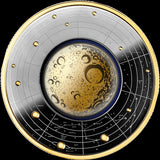 Cameroon 2023 500 Francs Silver Ruthenium Proof Coin - Solar System Series - The Moon with Magnifying Lens Coloured