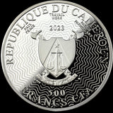 Cameroon 2023 500 Francs Silver Ruthenium Proof Coin - Solar System Series - The Moon with Magnifying Lens Coloured