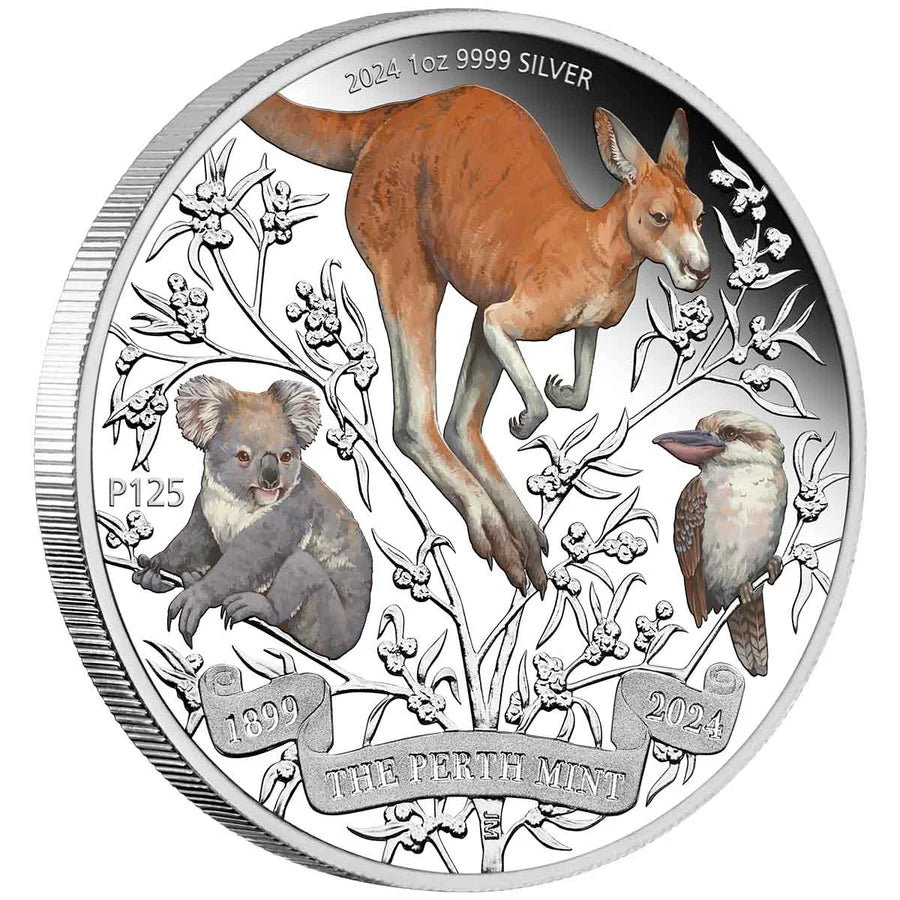 Australia 2024 $1 125th Anniversary Typeset 4 x 1oz Silver Perth Mint