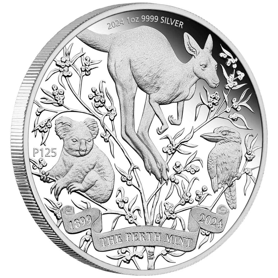 Australia 2024 $1 125th Anniversary Typeset 4 x 1oz Silver Perth Mint