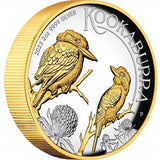Australia 2023 $2 Australian Kookaburra 2oz .9999 Silver Proof High Relief Gilded Coin Perth Mint
