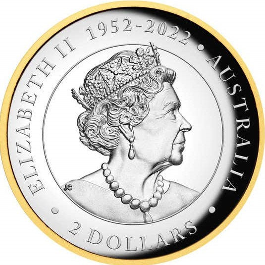 Australia 2023 $2 Australian Kookaburra 2oz .9999 Silver Proof High Relief Gilded Coin Perth Mint