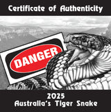Tuvalu 2025 $1 Deadly & Dangerous TIGER SNAKE 1oz .9999 Silver Proof Coin PERTH MINT