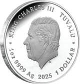 Tuvalu 2025 $1 Deadly & Dangerous TIGER SNAKE 1oz .9999 Silver Proof Coin PERTH MINT