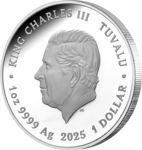 Tuvalu 2025 $1 Deadly & Dangerous TIGER SNAKE 1oz .9999 Silver Proof Coin PERTH MINT