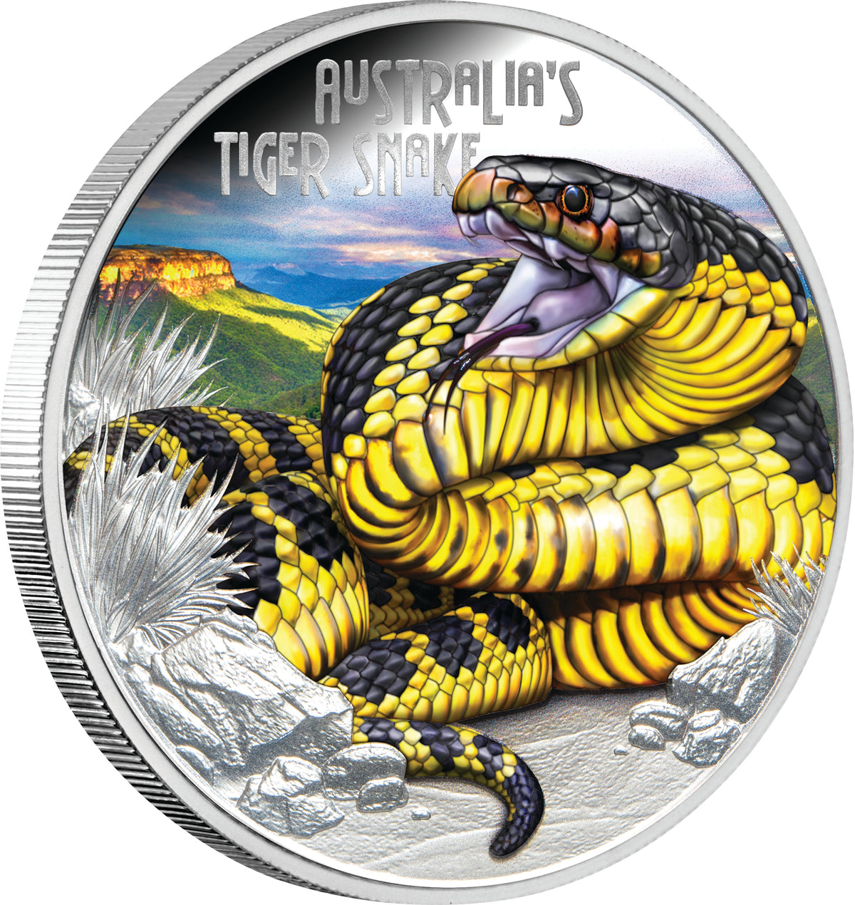 Tuvalu 2025 $1 Deadly & Dangerous TIGER SNAKE 1oz .9999 Silver Proof Coin PERTH MINT