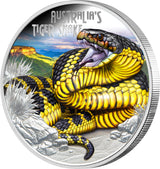 Tuvalu 2025 $1 Deadly & Dangerous TIGER SNAKE 1oz .9999 Silver Proof Coin PERTH MINT