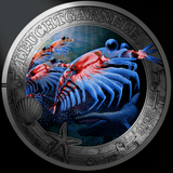 Republic of Austria 2022 3 Euro ANTARCTIC KRILL- Luminous Marine Life Series (Glows under UV Light)