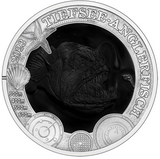 Republic of Austria 2022 3 Euro DEEP SEA ANGLERFISH- Luminous Marine Life Series (Glows under UV Light)