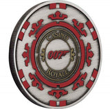 Tuvalu 2023 $1 James Bond Casino Royale - Casino Chip 1oz .9999 Silver Antiqued Coin Perth Mint