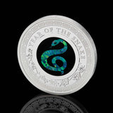 Australia 2025 $1 Lunar Year of the Snake - Opal 1oz .9999 Silver Proof Coin PERTH MINT
