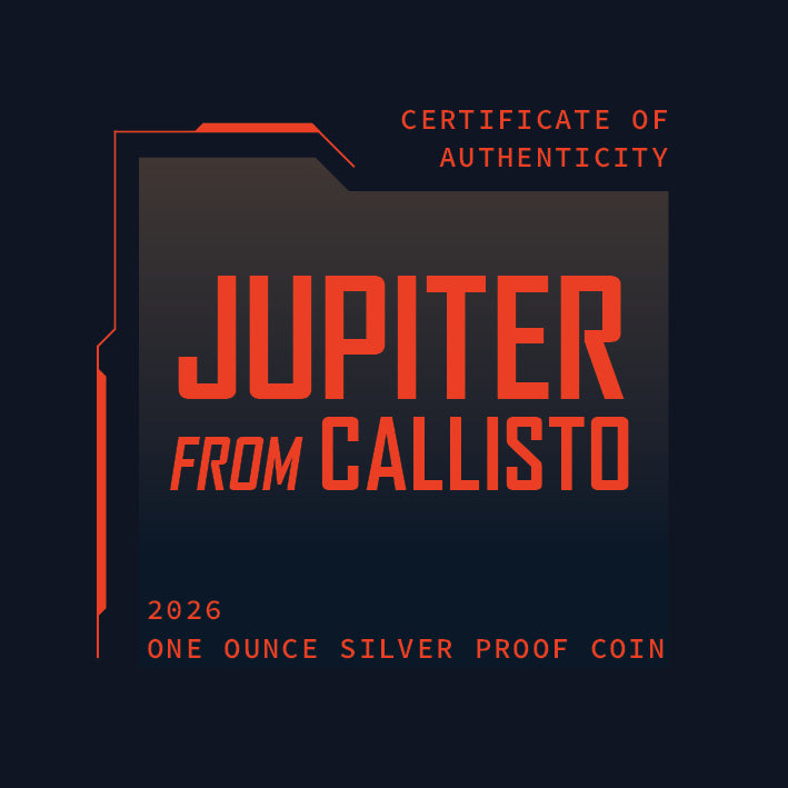 Niue 2026 $1 JUPITER FROM CALLISTO 1oz .999 Coloured Silver